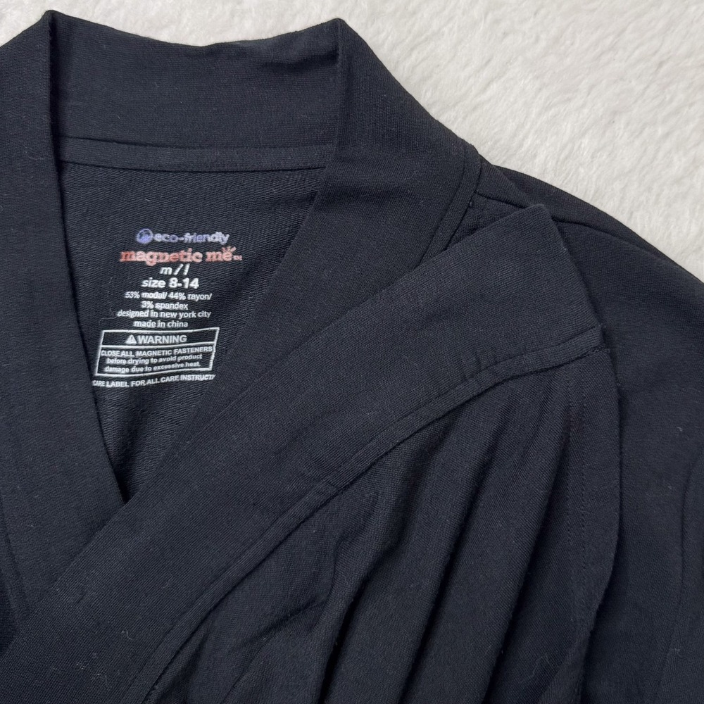 Magnetic Me Nursing Cover Cardigan M/L Black Modal Duster Maternity Magnetic - Picture 5 of 16